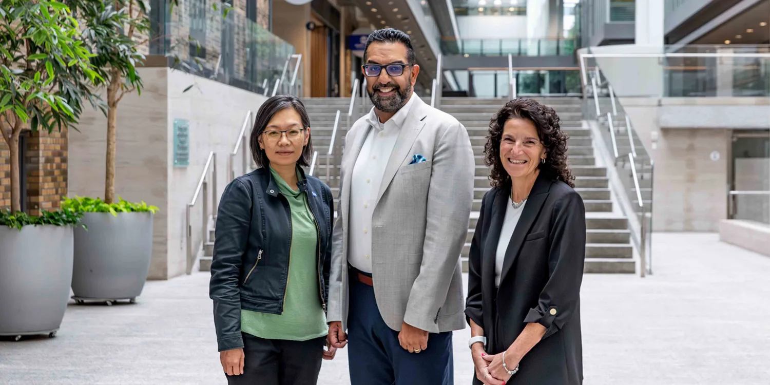L to R, MaRS CEO Grace Lee Reynolds, TIAP CEO Parimal Nathwani, OBIO® CEO Maura Campbell. Photo by Kelvin Li.