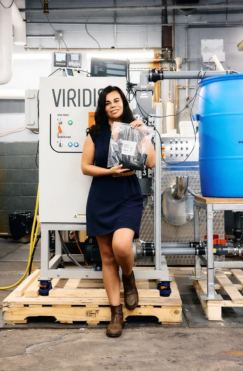 Viridis founder Macarena Cataldo at the Sheertex facility