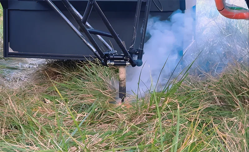 BHF Robotics has developed a robotic arm that can identify and zap weeds with rapid bursts of electricity.